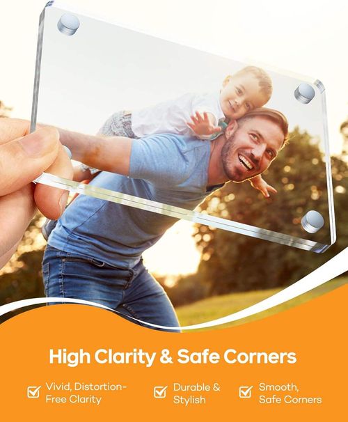 （2pcs 1set）Joytutus Summervibes-Magnetic Car Sun Visor Photo Clips - Clear Acrylic Display Frames for Family Pet Photos, Easy Clip Vehicle Accessories, Birthday Car Gift for Drivers, Car Accessories