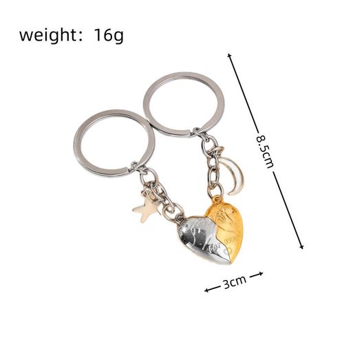 (2pcs 1set)Magnetic Heart Keychain - Forever Love Star and Moon Keychain Perfect Gift for couples and family