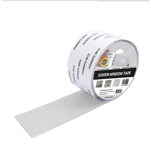 Window Screen Repair Tape, Adhesive Gray Screen Repair Strip, Durable Fiberglass Mesh Tape for Fixing Window and Door Screens