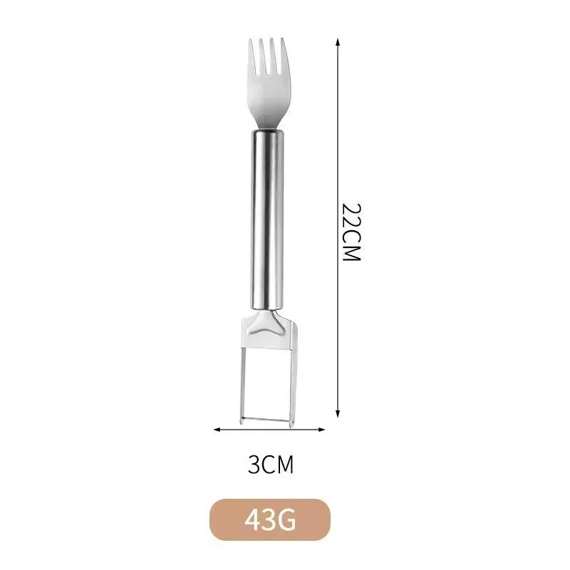 2-in-1 Stainless Steel Watermelon Slicer & Fork - Multi-functional Fruit Dicer