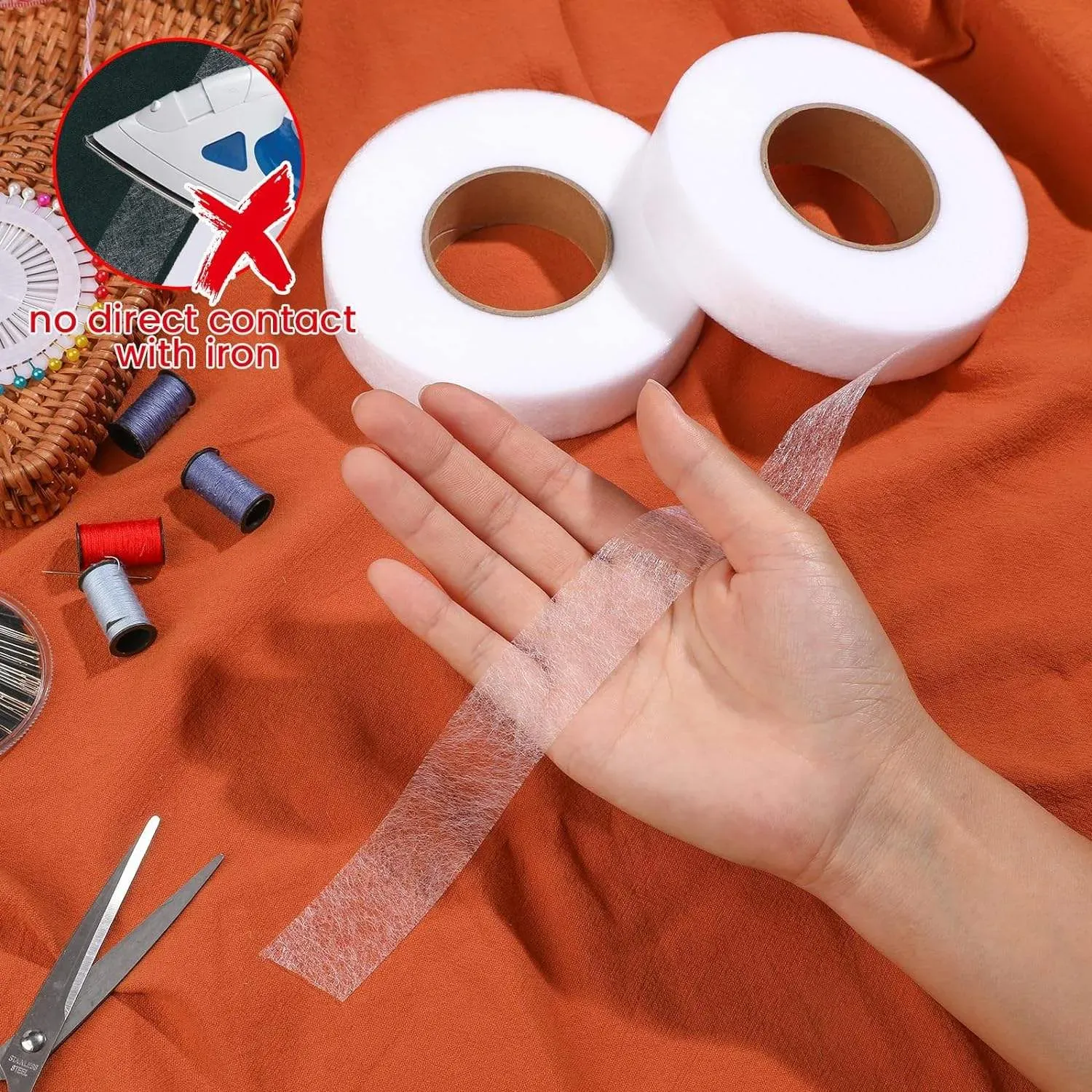Iron-on hot melt double-sided adhesive tape roll accessories