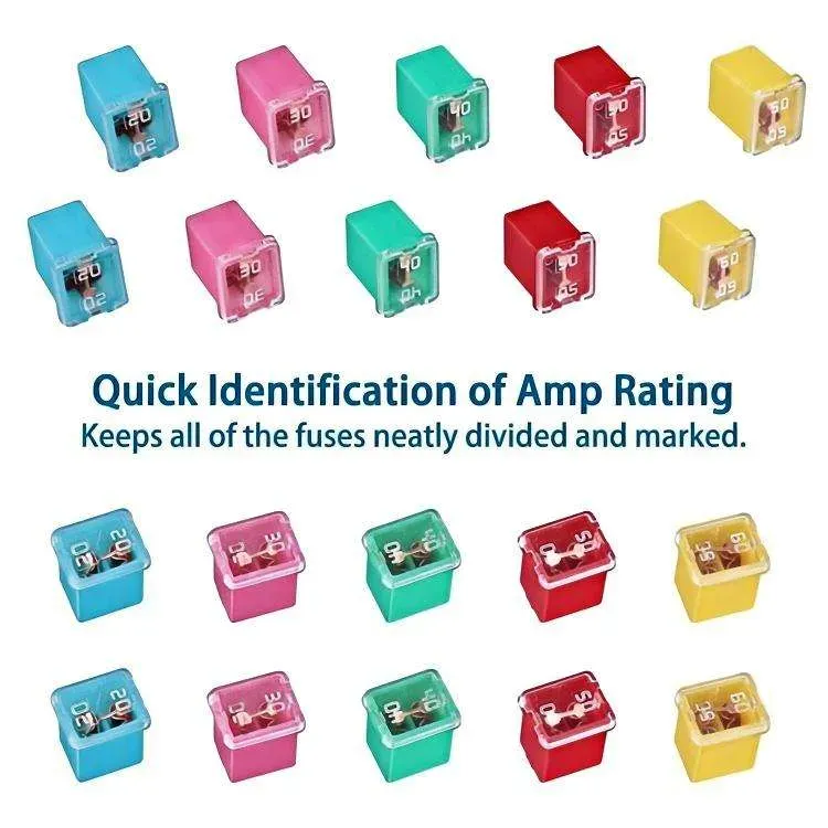(300PCS 1SET)Mini automotive blade-type direct-insert fuse adapter wiring harness fuses: 1A, 2A, 3A, 5A, 7.5A, 10A, 15A, 20A, 25A, 30A, 39A