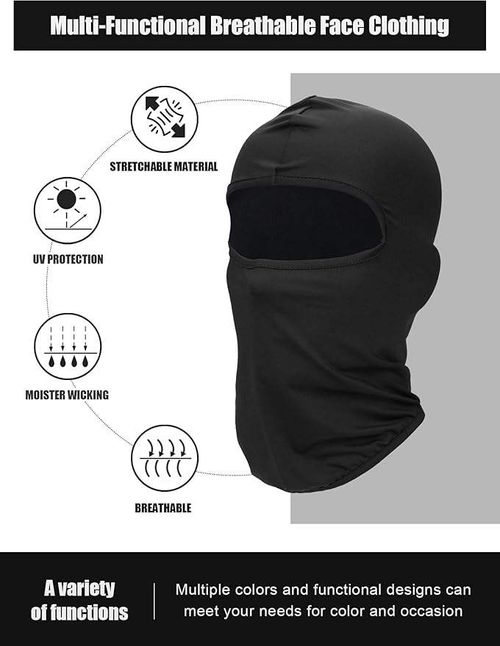（4pcs 1set）Custom Logo Ski Mask for Men Full Face Cover UV Sun Protection Face Mask Windproof Balaclava for Outdoor Motorcycle Cycling