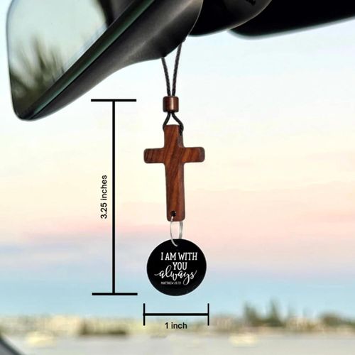Religious gift cross Scan your phone to get daily Bible verses and hang it on your car's rearview mirror.
