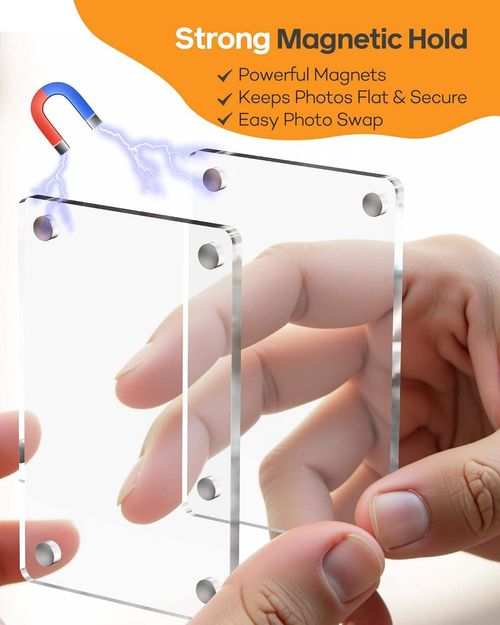 （2pcs 1set）Joytutus Summervibes-Magnetic Car Sun Visor Photo Clips - Clear Acrylic Display Frames for Family Pet Photos, Easy Clip Vehicle Accessories, Birthday Car Gift for Drivers, Car Accessories
