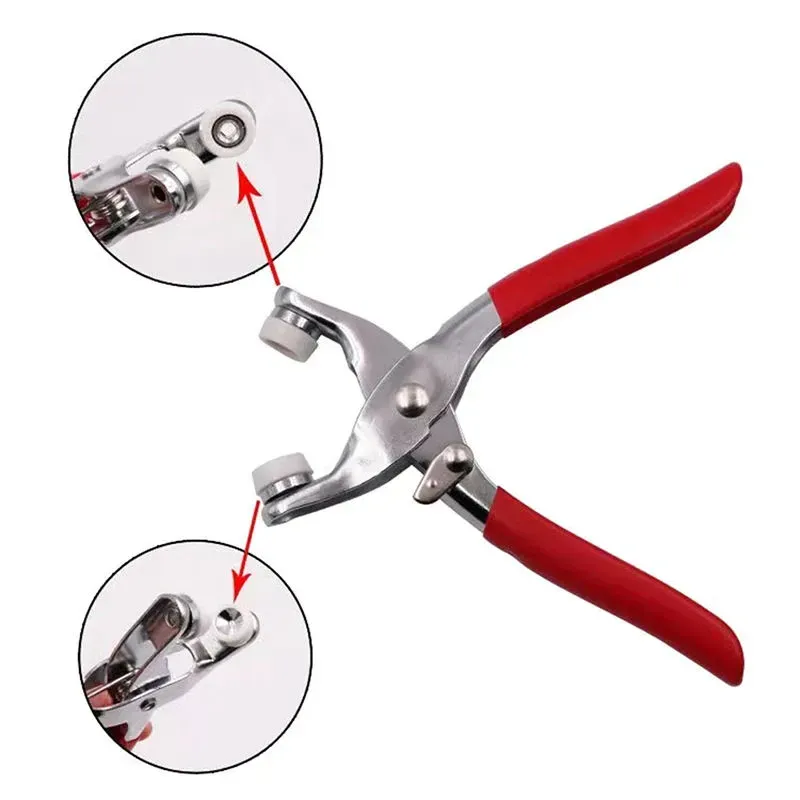 （100pcs 1set）Claw snap fastener set, 9.5mm snap fastener set (with pliers) - suitable for 1-3cm thick fabrics, metal snap fastener set (with tools), five-claw snap fastener tool set, seamless snap fasteners, manual snap fasteners.