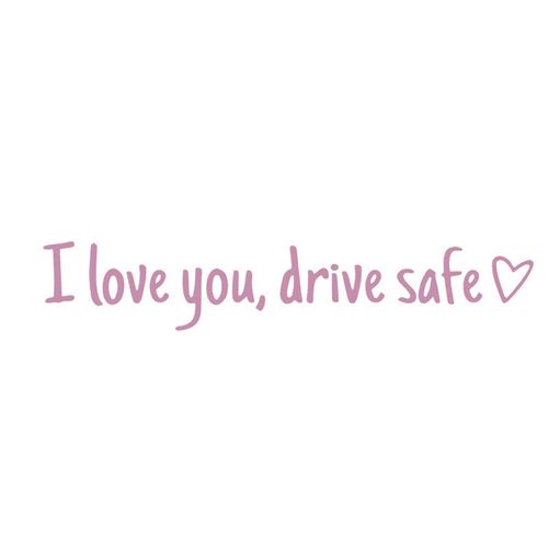 Waterproof Safe Driving Car Decals-I Love You Rearview Mirror Vinyl Stickers