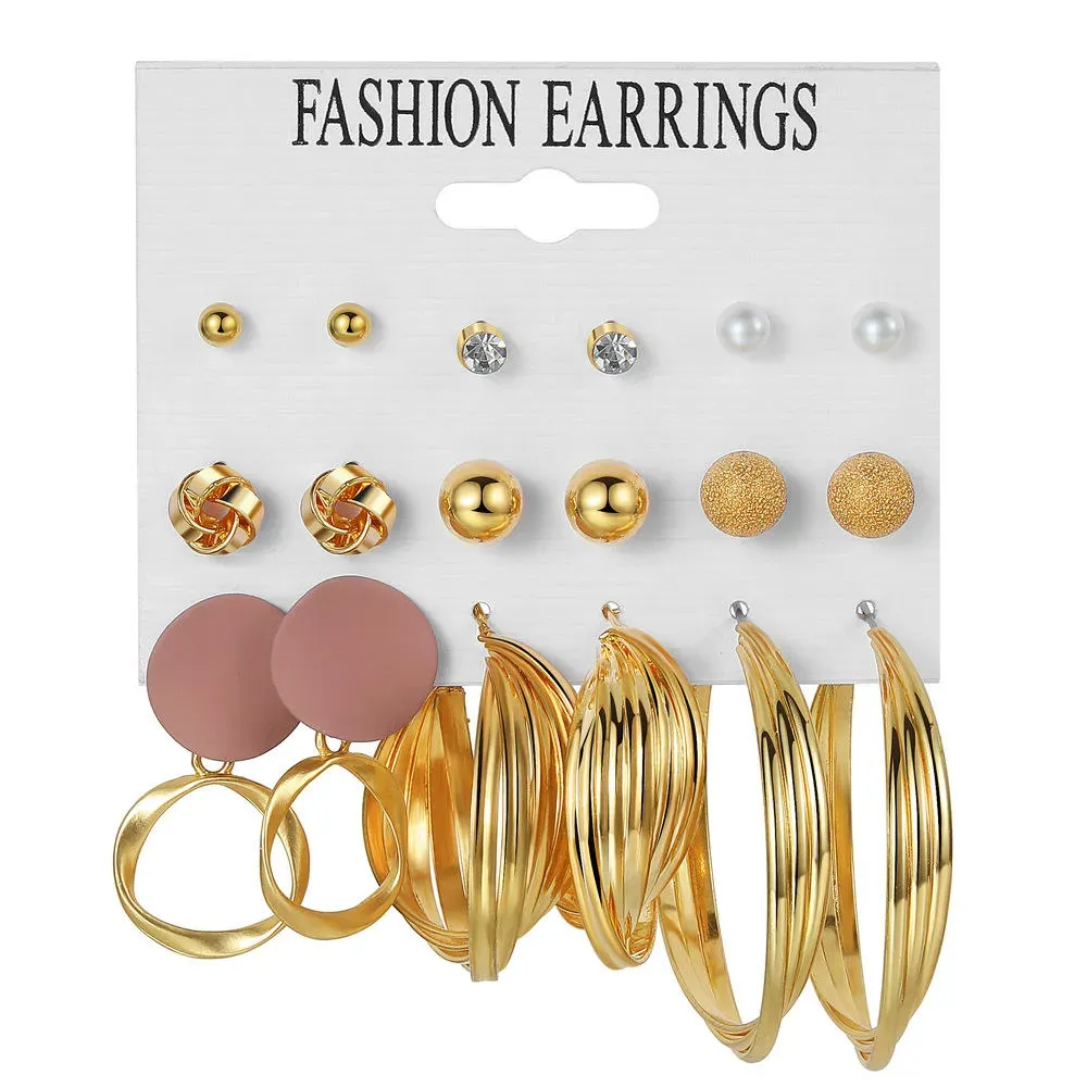 (6pcs 1set)Gift Women's Elegant Butterfly & Heart & Twist Design Earrings, Faux Pearl Decor Earrings Set for Women & Girls for Party Decoration
