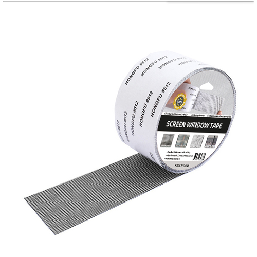 Window Screen Repair Tape, Adhesive Gray Screen Repair Strip, Durable Fiberglass Mesh Tape for Fixing Window and Door Screens