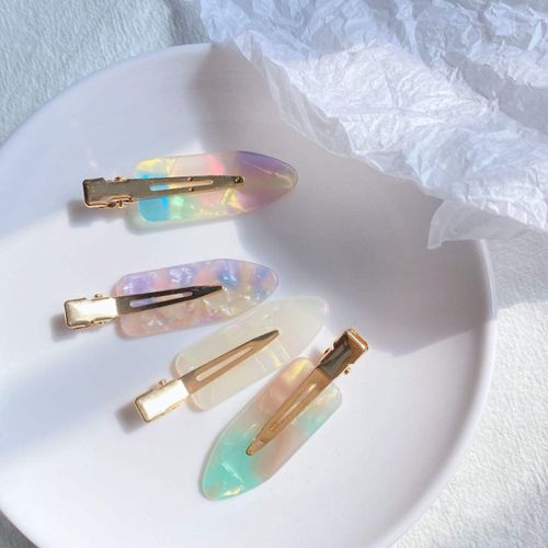 Acetate Fiber Colorful Bangs Clips, Daily Style Hair Accessories for Women, Sweet Girls Party Gift Hair Clips