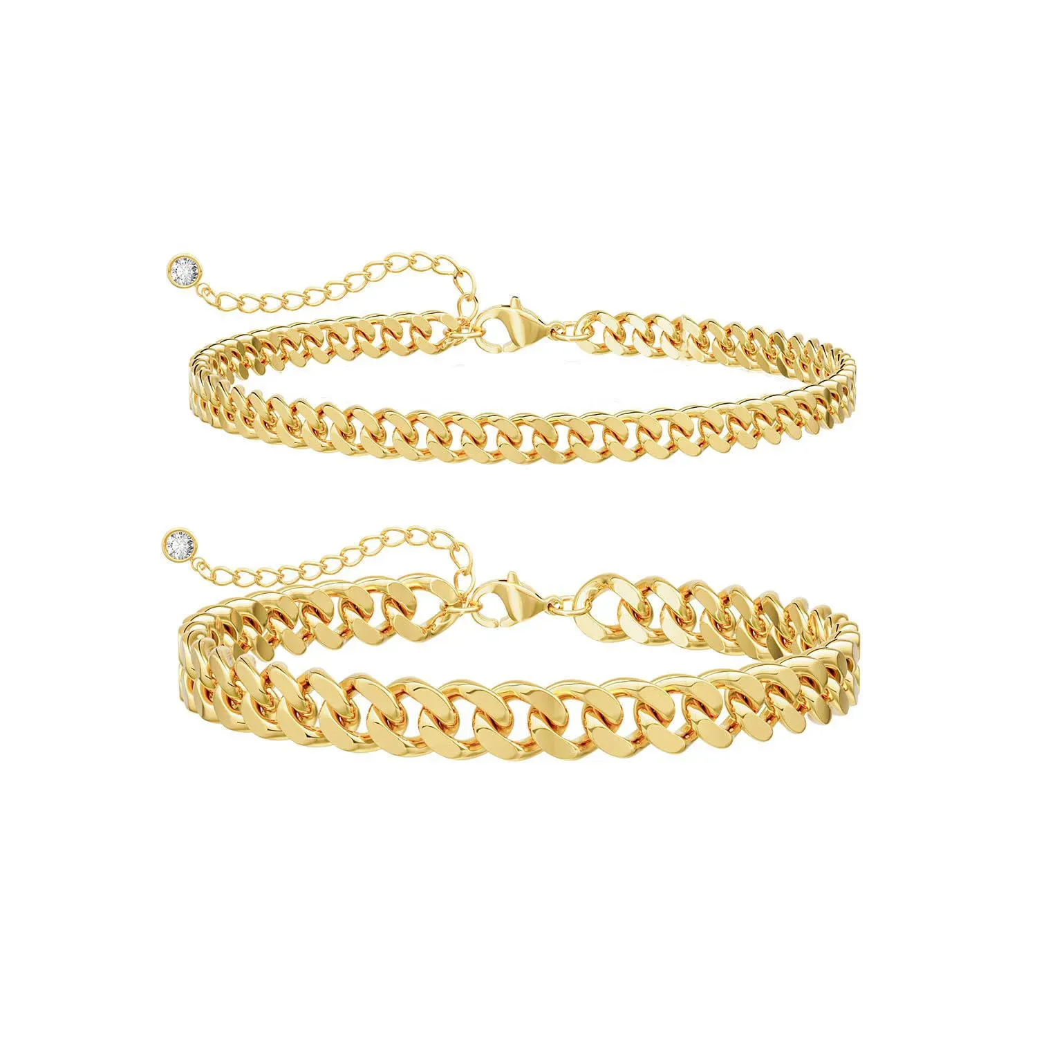 Romantic and exquisite new multi-layered anklet, Cuban chain style, fashionable and unique jewelry.