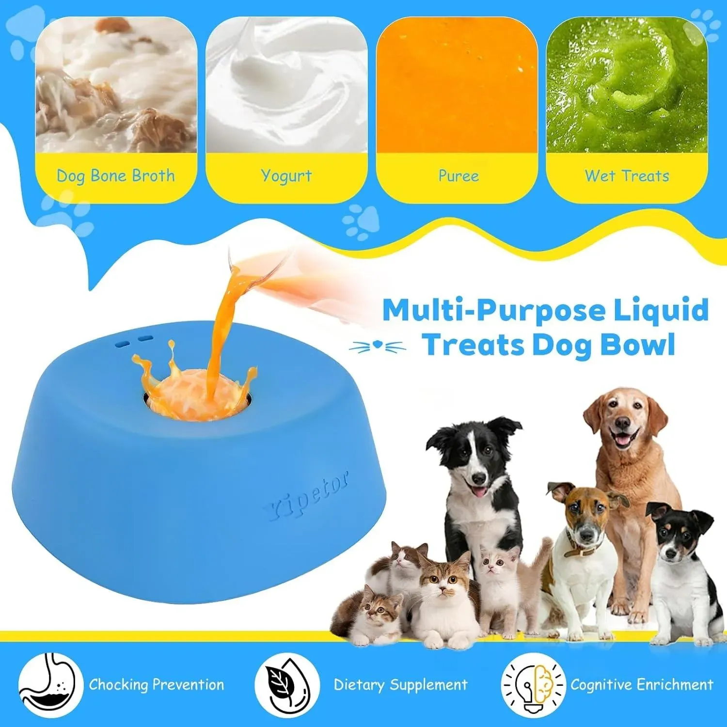 Healthy & Fun Eating! 🐕 2-in-1 Pet Slow Feeder & Interactive Licking Bowl - Prevent Choking & Reduce Anxiety for Your Dogs and Cats