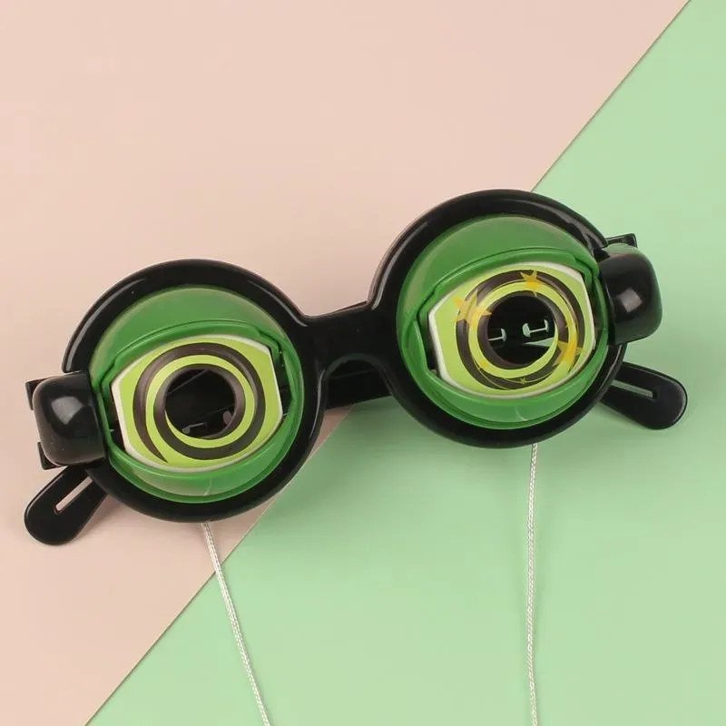 （4pcs 1set）Funny prank glasses toy, scary eyeball falling glasses, crazy eye creative toy, plastic, unisex.
