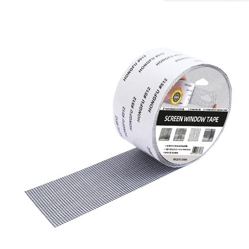 Window Screen Repair Tape, Adhesive Gray Screen Repair Strip, Durable Fiberglass Mesh Tape for Fixing Window and Door Screens