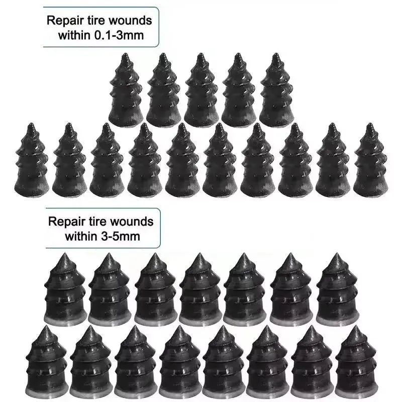 (100PCS 1SET)Vacuum Tyre Repair Nail Tire Puncture Screws Motorcycle Fitting Set Tubeless Wheel Repairs Punctures Kit for Car