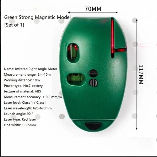 Mini Mouse Shape Infrared Laser Level 90 Degree Square Right Angle Measuring Tool for Home DIY Automotive Repair Too