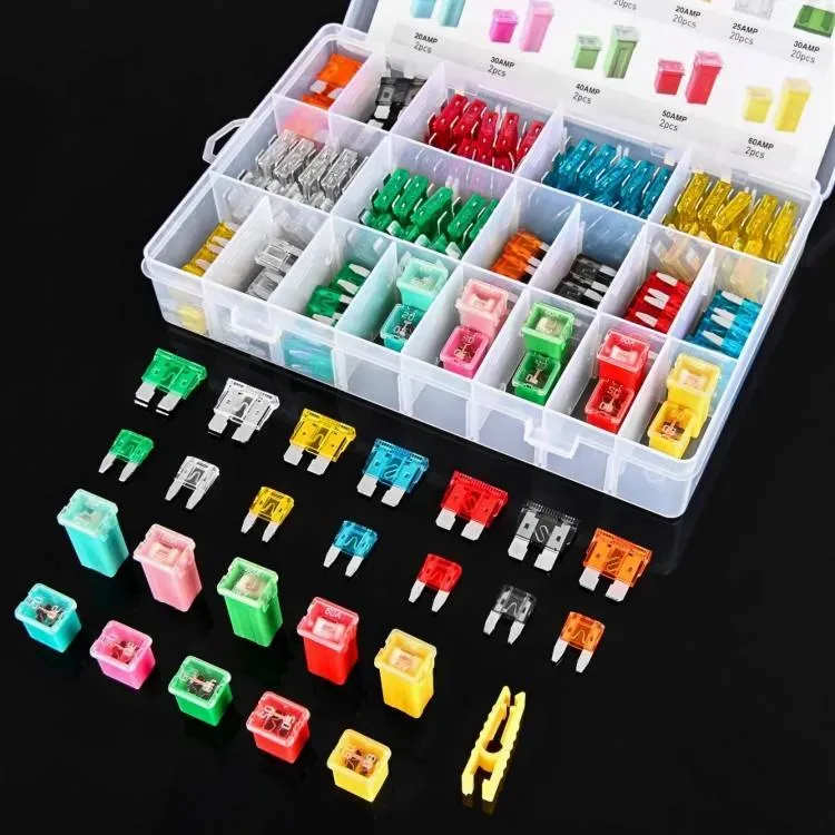 (300PCS 1SET)Mini automotive blade-type direct-insert fuse adapter wiring harness fuses: 1A, 2A, 3A, 5A, 7.5A, 10A, 15A, 20A, 25A, 30A, 39A