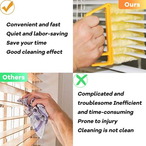 Handheld Plastic Window Venetian Blind Cleaner Duster Tool Shutter Brush for Blinds Air Conditioner Vent Keyboard Cleaning