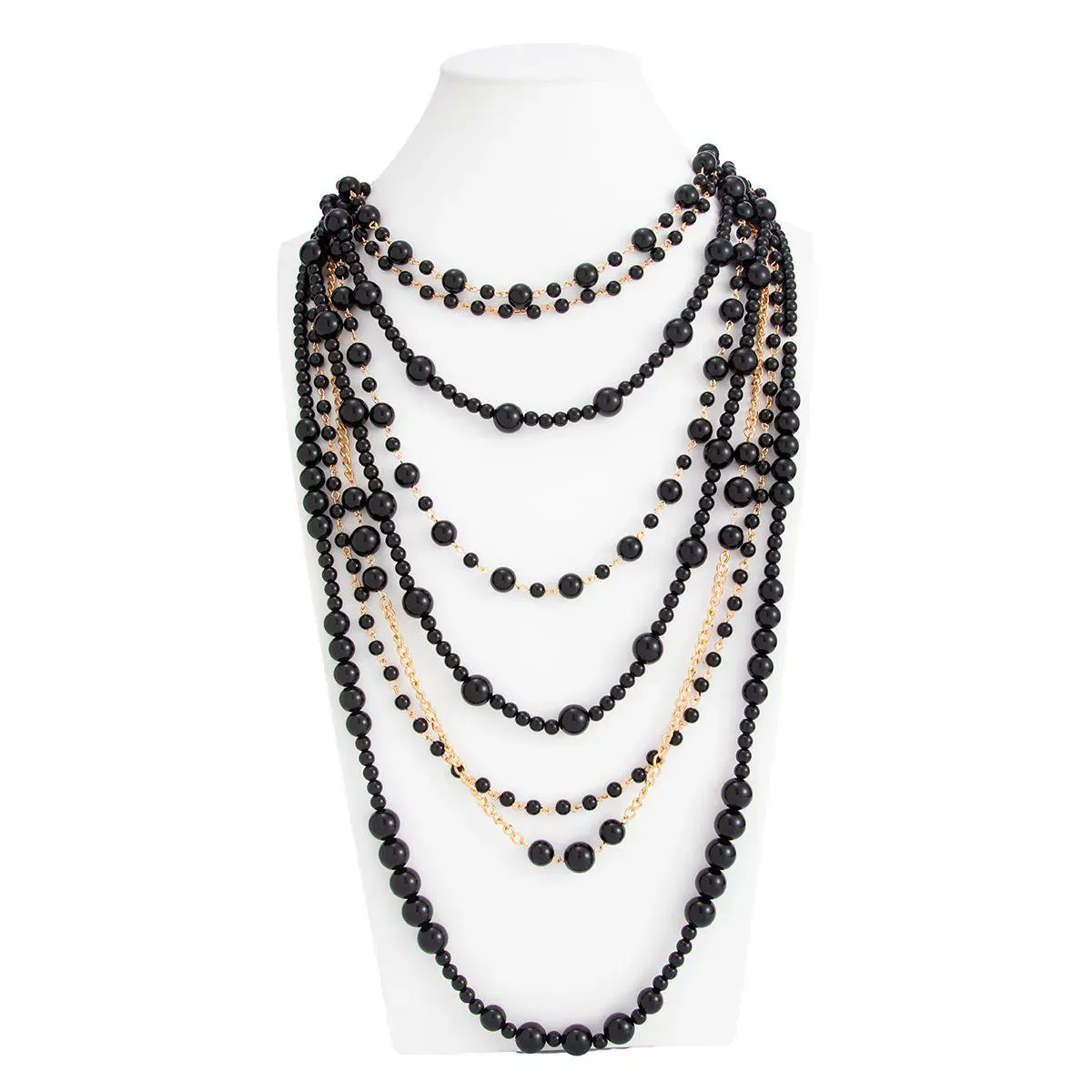 Boho Multi-Layer Faux Pearl Necklace for Women, Vintage Statement Fashion Jewelry, Versatile Gift for Daily Wear and Parties, String of Pearls