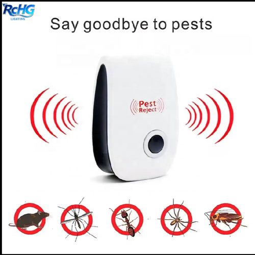 Customized Logo Ultrasonic LED Mosquito & Fly Repeller Plug-in Indoor Pest Control Device IP44 Rated
