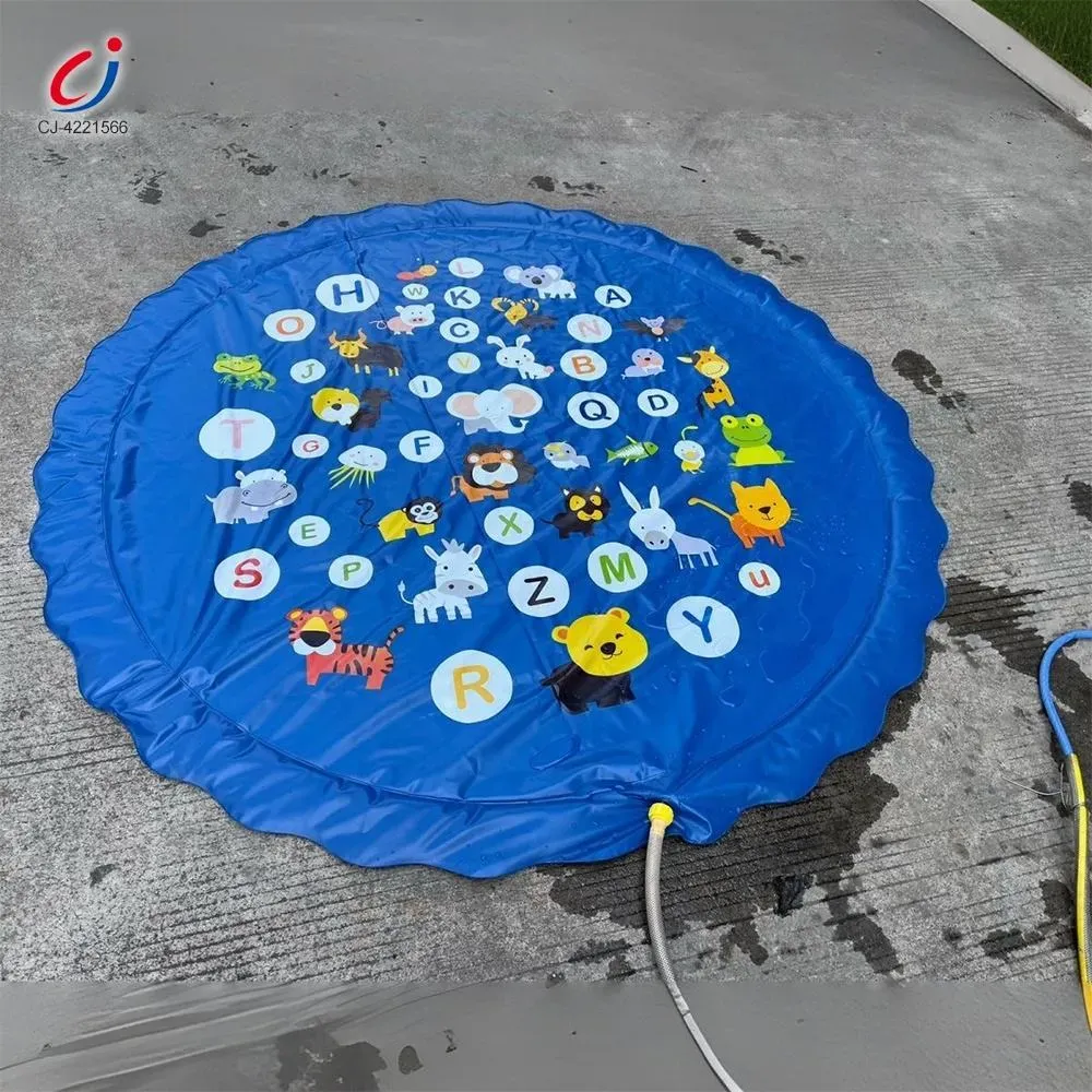 Durable PVC Cartoon Sprinkler Mat - Colorful Alphabet & Animal Water Spray Toy, Educational Letter Learning Kids Toy, Portable Summer Outdoor Backyard Play Equipment for Children Ages 3-5