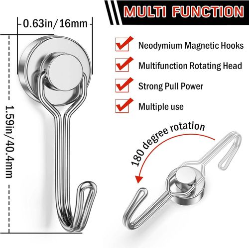 （12pcs 1set）30 lb Strong Magnetic Hook for Refrigerator Cruise Essentials Suitable for Kitchen Home Classroom Whiteboard Beach Vacation