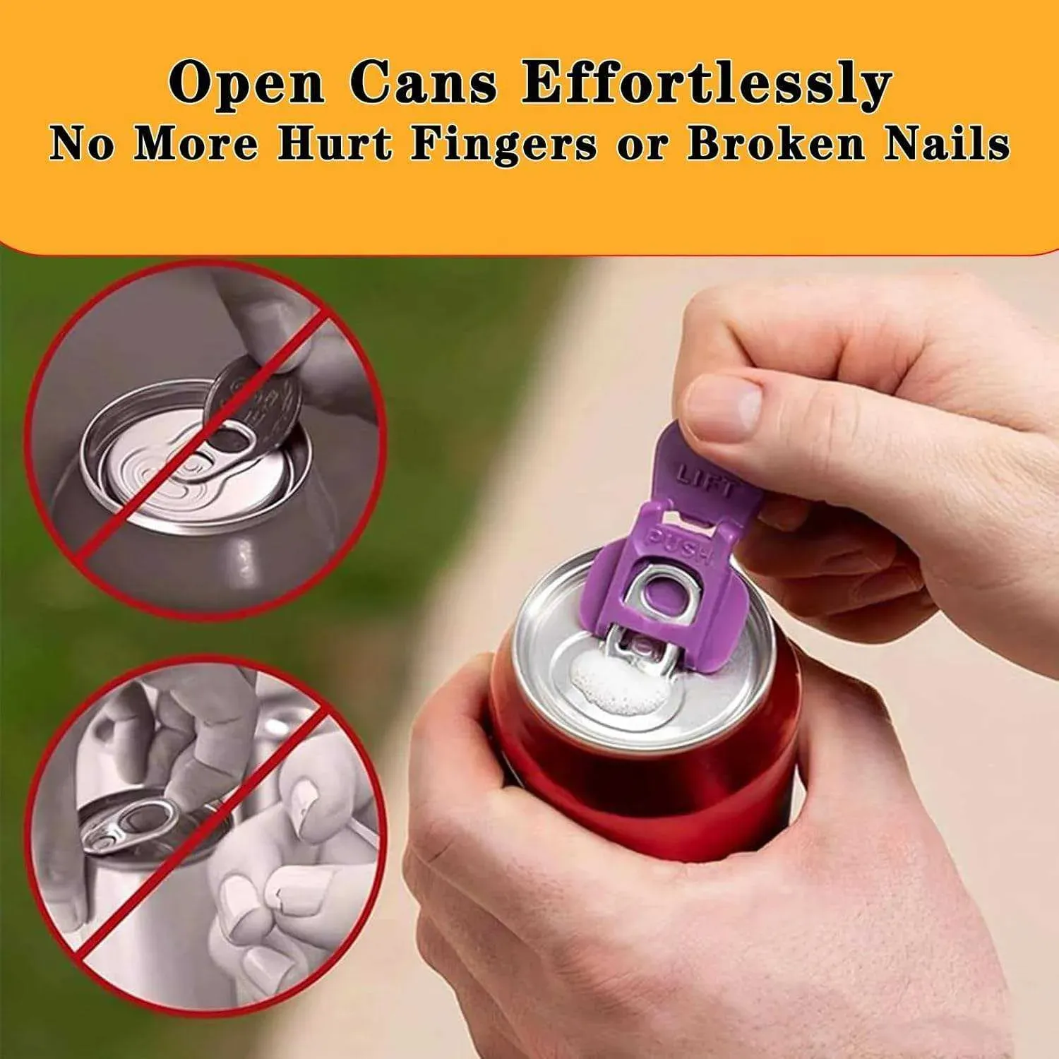 （12pcs 1set）Plastic multi-functional flat easy manual pull-tab opener, modern style beverage can protective cap, leak-proof, suitable for soft drinks and beer.