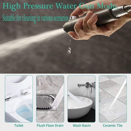 4 in 1 Massage Shower Set High Pressure Water Saving 3 Modes Adjustable One-Key Stop Spray Nozzle for Bathroom