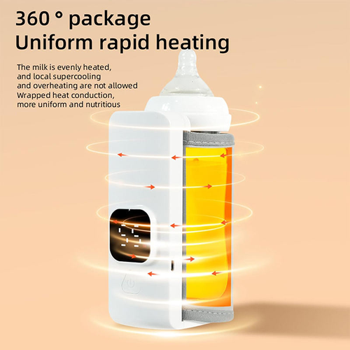 Portable rechargeable baby bottle heating bag