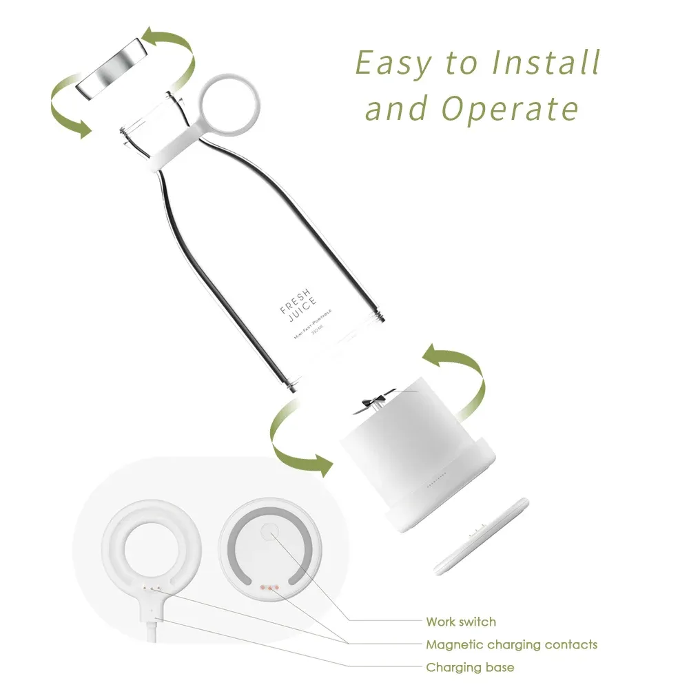 Private Label Portable Blender Usb Mixer Electric Travel Juicer Machine Licuadora Portatil Smoothie Blender