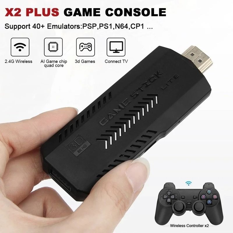 M10 X2 Plus Console 2.4G Dual Wireless Controller Game Stick 4K Retro Video Game Sticks