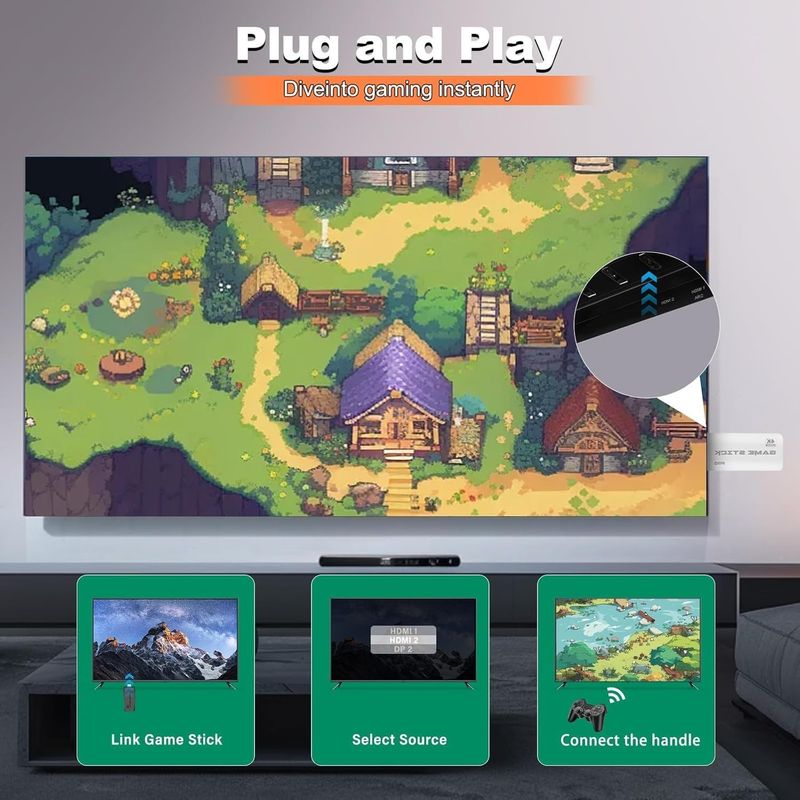 New Retro Gaming Console & Game Stick Pro - 20,000+ Classic Video Games M8