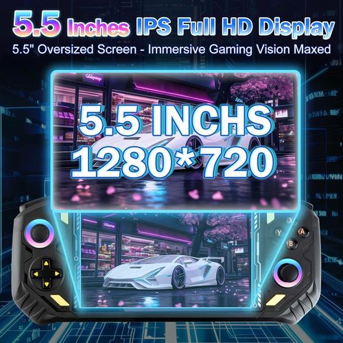 RG56PRO Retro Video Game Console Portable Console with 5.5 Inches IPS Screen 128G