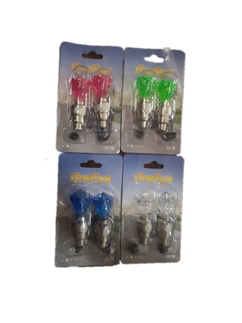 Gemstone Wheel Valve LED Lights for Motorcycles & E-Scooters | Diamond Style Bike Riding Gear | New Year Deal: Buy 1 Get 2 FREE (Random Colors)