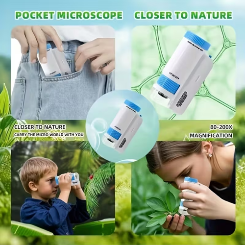 Christmas new portable microscope parent-child interaction suitable for primary and secondary school students school supplies