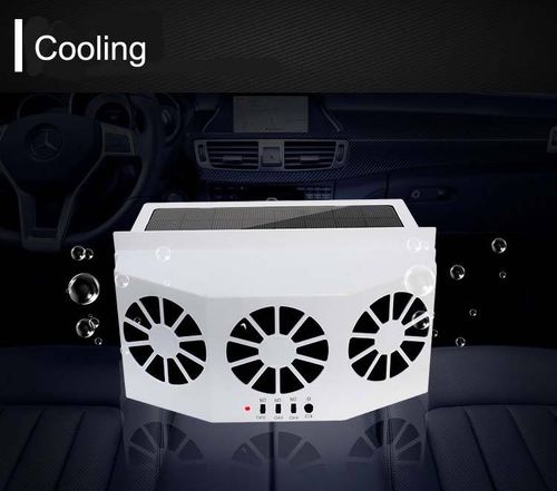 Solar Powered Car Cool Fan Internal Circulating Window Radiator Exhaust Fan