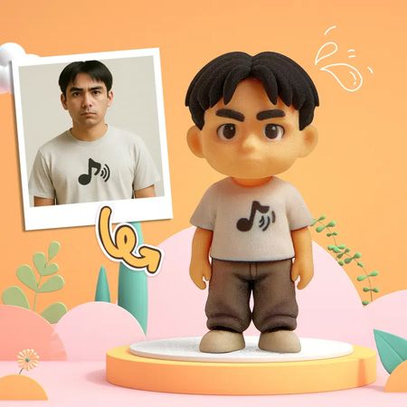 Custom 3D Mini Figure from Photo | Personalized Desk Deco