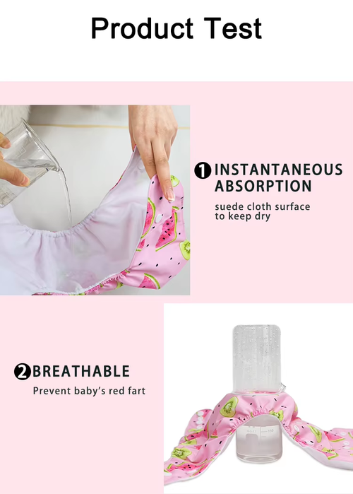 Reusable, eco-friendly, soft on baby's skin. Saves money, reduces waste. Easy to clean & adjust for a snug fit—ideal for daily use