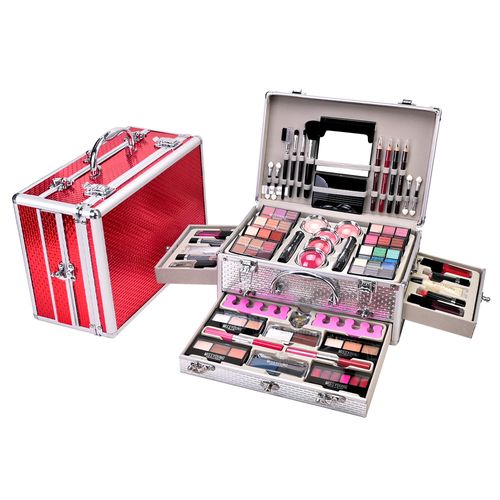This exquisite cosmetic set is packed with diverse products foundations blushes  lipsticks   more All in a sleek box perfect for daily use or gifting