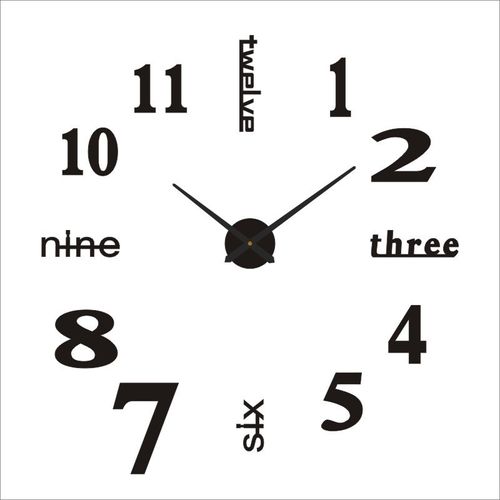 This DIY wall clock lets you assemble numbers  frame easily Drill free install with adhesive customize your style for home decor