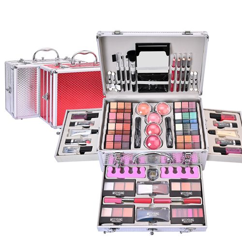 This exquisite cosmetic set is packed with diverse products foundations blushes  lipsticks   more All in a sleek box perfect for daily use or gifting