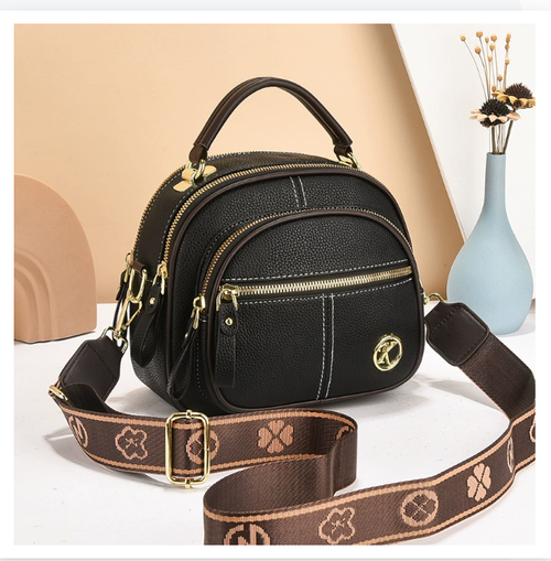 🛫Classic Multifunctional Compartments Adjustable Wide Shoulder Strap Leather Crossbody Bag