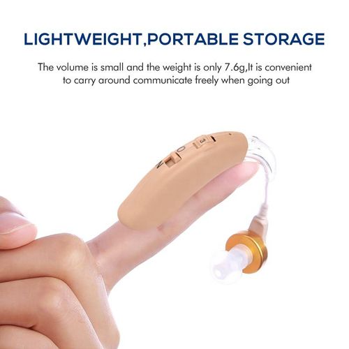Compact hearing aid: enhances sound, fits discreetly, and has simple controls. Lightweight, comfortable, perfect for daily activities to boost hearing