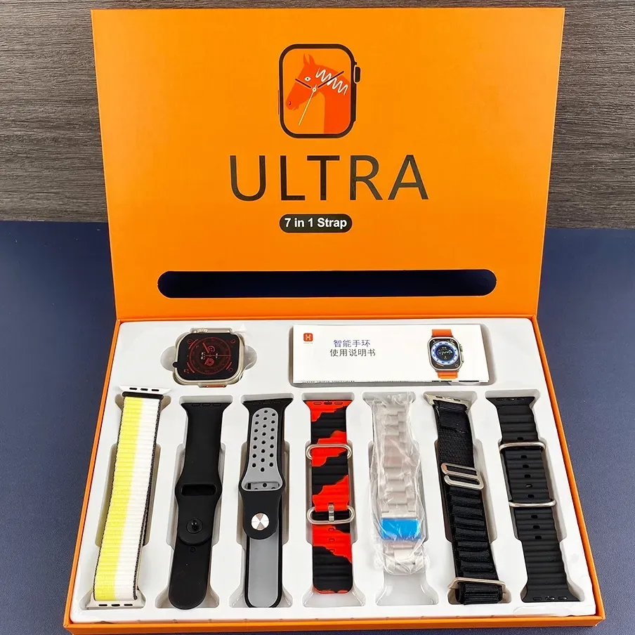 Smartwatch gift set  Watch with multiple straps  silicone leather  Easy to switch   ideal present for friends family