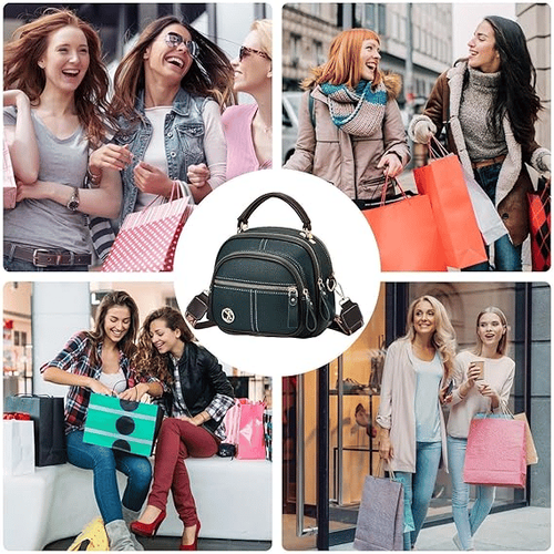 🛫Classic Multifunctional Compartments Adjustable Wide Shoulder Strap Leather Crossbody Bag