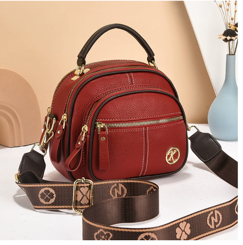 🛫Classic Multifunctional Compartments Adjustable Wide Shoulder Strap Leather Crossbody Bag