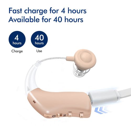 Compact hearing aid: enhances sound, fits discreetly, and has simple controls. Lightweight, comfortable, perfect for daily activities to boost hearing