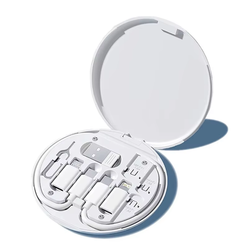 60W PD Fast Charge 5-in-1 Set: Multi-functional cable organizer box, phone stand included, keeps cables tidy for phones.