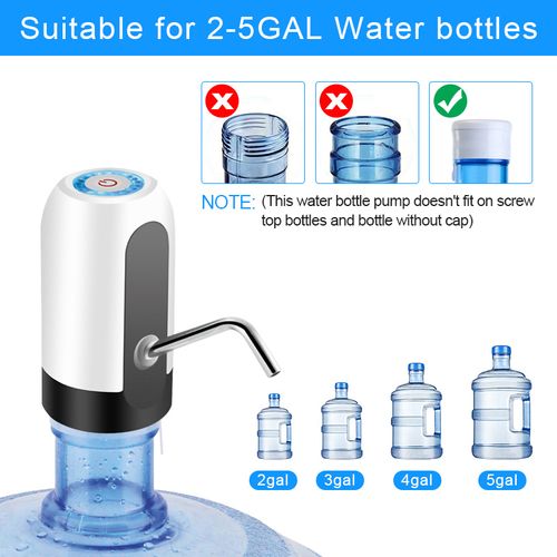 Electric bucket water pump USB rechargeable auto stop  Installs in seconds, perfect for hassle free water dispensing from barrels
