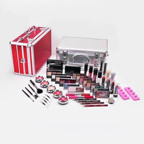 This exquisite cosmetic set is packed with diverse products foundations blushes  lipsticks   more All in a sleek box perfect for daily use or gifting